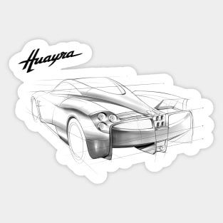 Pagani Huayra Sketch Sticker
